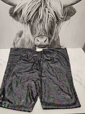 VENUS Rainbow Holographic Wide Leg Pants XS